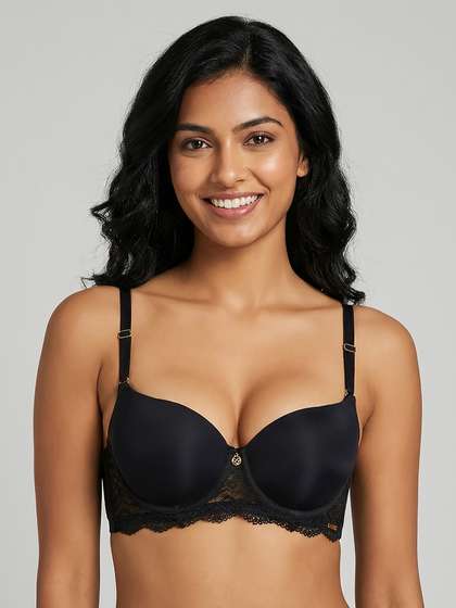 Susie Black Bean Padded Wired Ultimate Push Up Bra