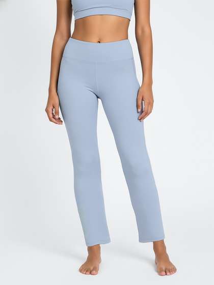 Shyaway Subdued Blue Regular Fit Straight Pants