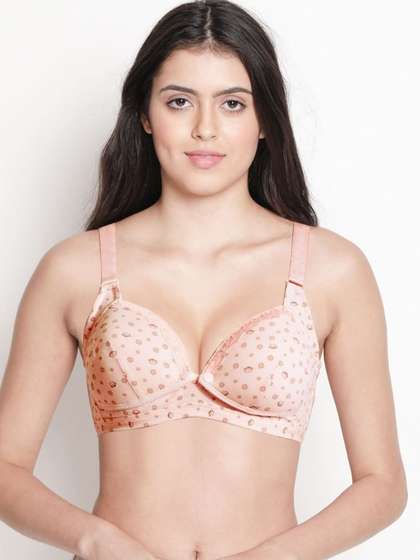 Shyle Light Peach Toy Print Nursing Bra