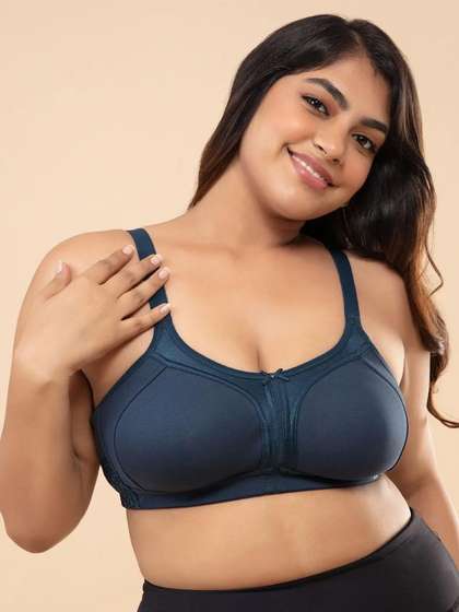 Nykaa Dark Blue Non Padded M Frame Support Me Pretty Bra