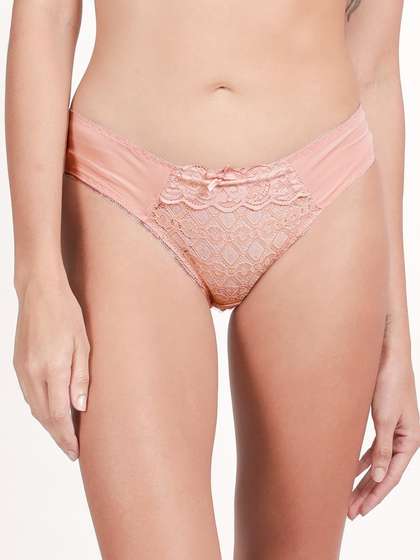 Shyle Ballet Pink Full Lace Low Waist Bikini Panty