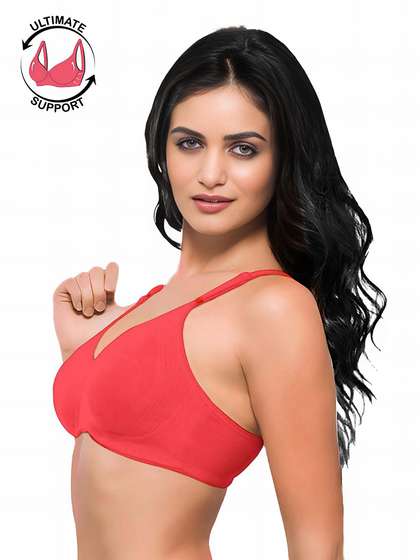 Laavian Fluorange Full Coverage Bra