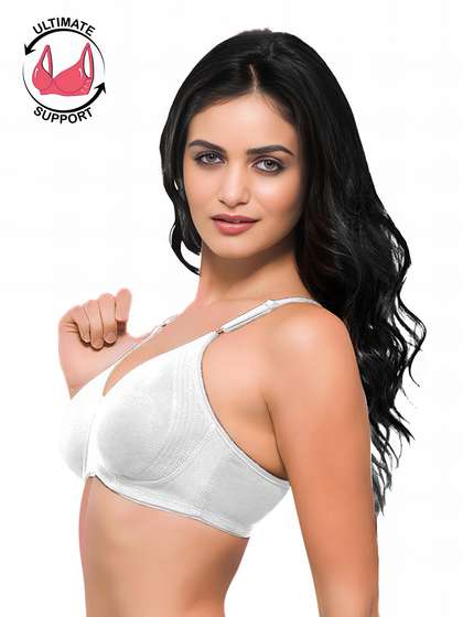 Laavian White Full Coverage Bra