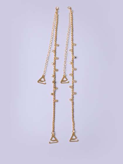 Shyle Gold Rope Rhinestone Decorative Strap