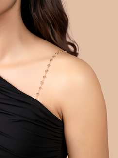 Shyle Gold Rounded Heart Adjustable Decorative Strap