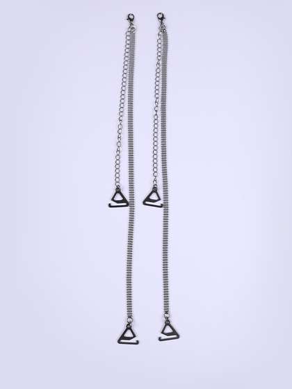 Shyle Oxidised Silver Patterned Adjustable Decorative Strap