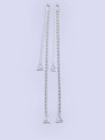 Shyle Silver Embossed Square Adjustable Decorative Strap