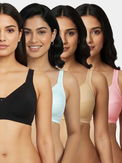 Susie Multicolor Non Padded
                                    Everyday Side Support Bra Combo D