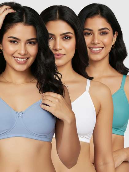 Susie Multicolor Non Padded Wirefree Full Coverage Everyday Bra Combo C