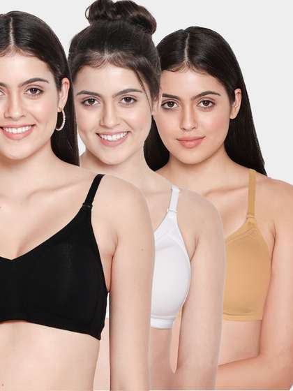 Susie Multicolour Moulded M-frame Non Padded Everyday Bra Combo D