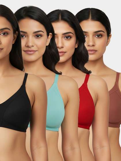 Susie Multicolour
                                  Moulded M-frame Non Padded Everyday
                                  Bra Combo G