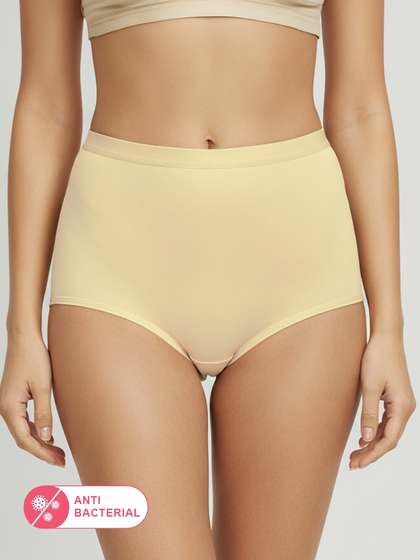 Susie Almond Buff Breathable
                          Cotton High Waist Brief
