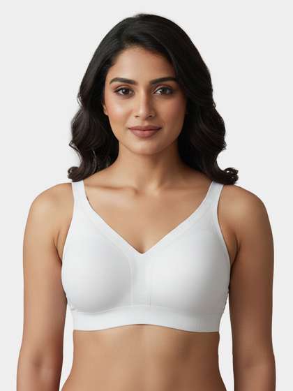 Shyaway Egg Nog Padded Wirefree Firm Support Seamless Bra