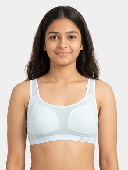 Shyle Teens Light Blue Wirefree Full Coverage Slip On Bra