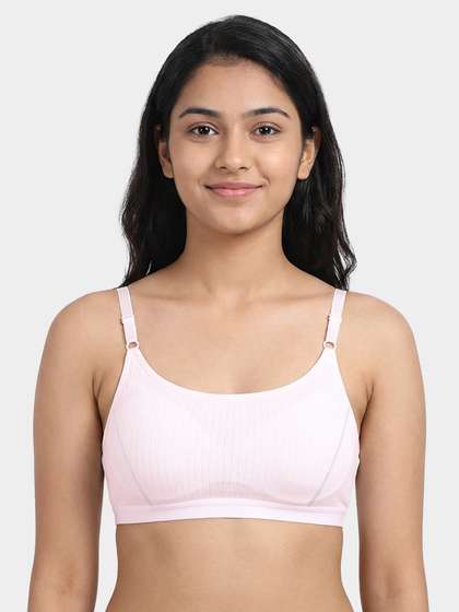 Shyle Teens Blush Pink Padded Gentle Support Slip On Bra