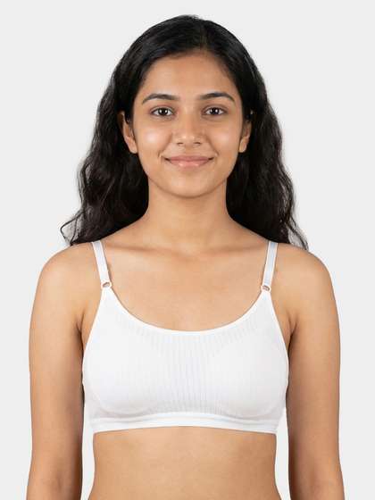 Shyle Teens Bright White Padded Gentle Support Slip On Bra