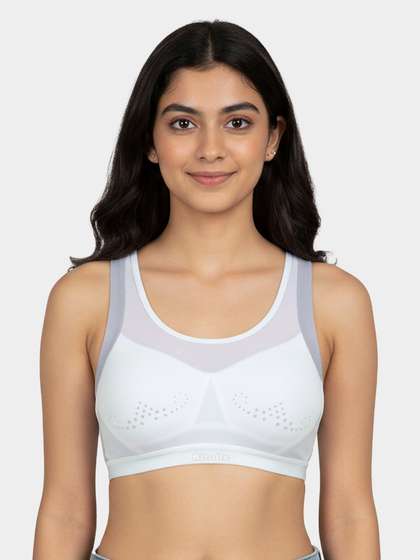 Shyle Teens Bright White Padded Racer Back Slip On Bra