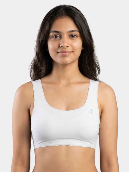 Shyle Teens Bright White Seamless Slip On Bra
