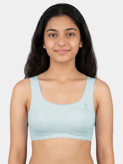 Shyle Teens Light Blue Seamless Slip On Bra