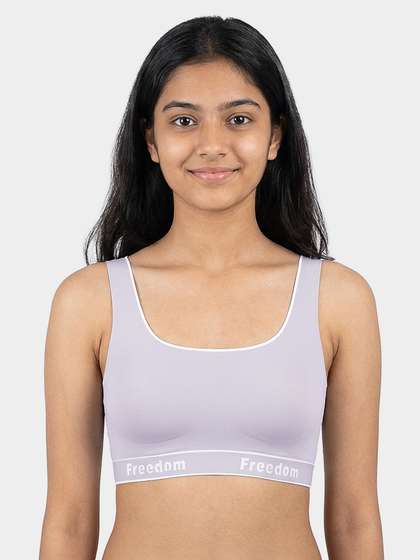 Shyle Teens Lilac Padded Seamless Slip On Bra