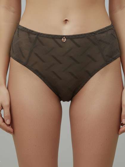 Susie Iron Brown Mid Waist
                          Hipster Panty
