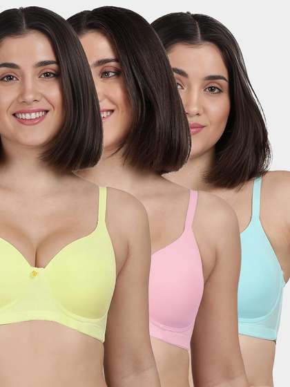 Susie Multicolor Fully Adjustable Lightly Padded Bra Combo A