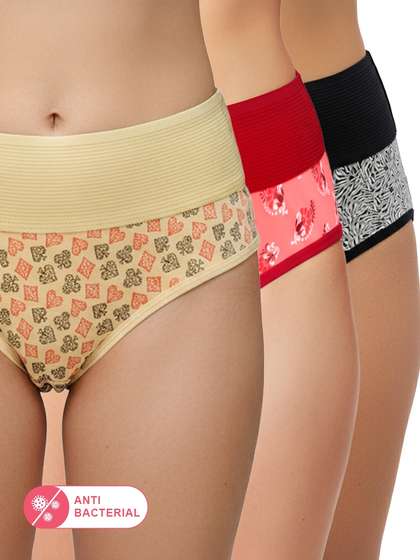 Susie Printed Multicolor Tummy Tucker Panty Combo M