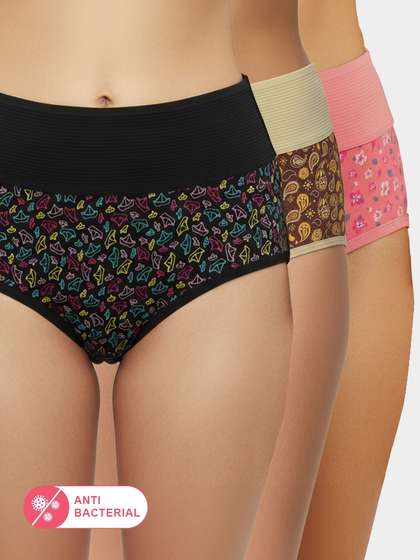 Susie Printed Multicolor Tummy Tucker Panty Combo O