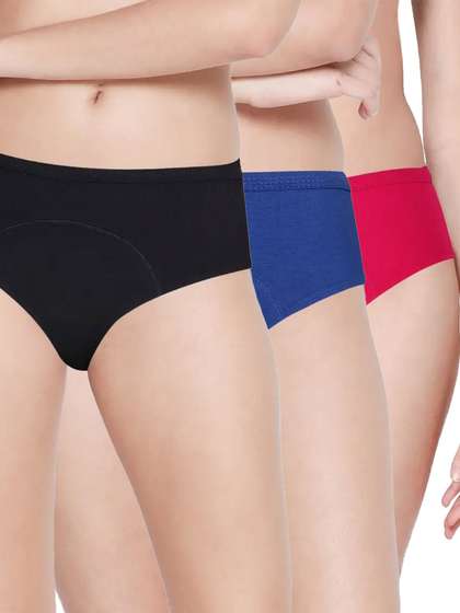 Susie Multicolor Full Coverage Cotton Period Panty Combo C