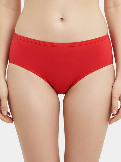 Susie Racing Red Full Coverage Gentle Absorbent Period Panty