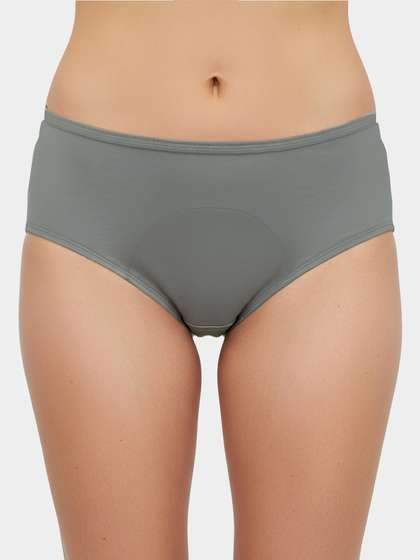 Susie StormFront Grey Full Coverage Gentle Absorbent Period Panty