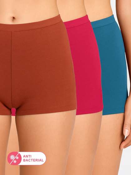 Susie Multicolor Solid Boyshorts Panty Combo Aa