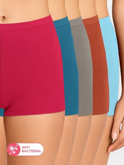 Susie Multicolor Solid Boyshorts Panty Combo Ad