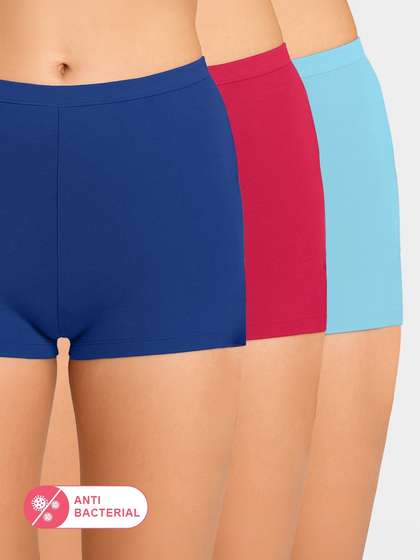 Susie Multicolor Solid Boyshorts Panty Combo Ae