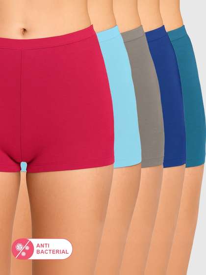 Susie Multicolor Solid Boyshorts Panty Combo Af