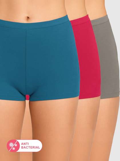 Susie Multicolor Solid Boyshorts Panty Combo Ag