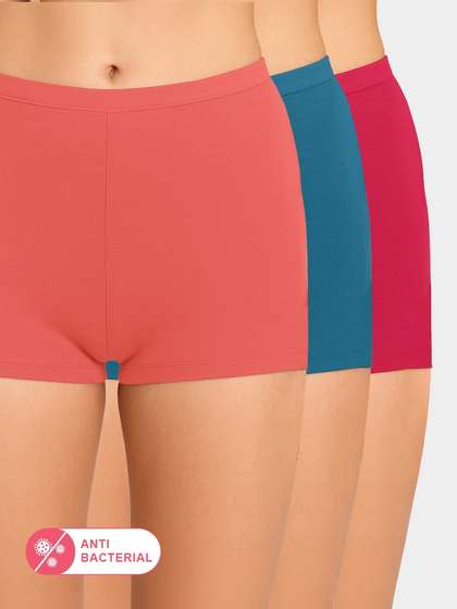 Susie Multicolor Solid Boyshorts Panty Combo D