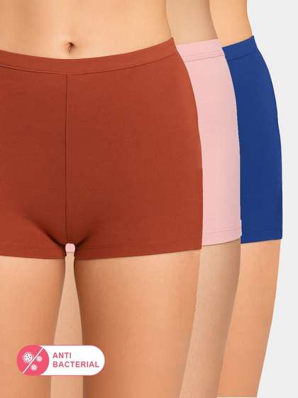 Susie Multicolor Solid Boyshorts Panty Combo H