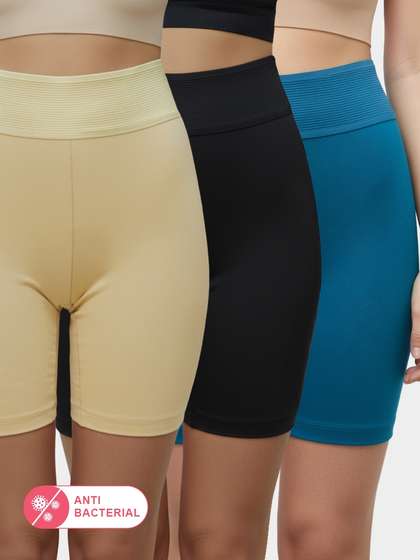 Susie Solid Multicolor Anti-chafing Tummy Tucker Undershorts Combo A