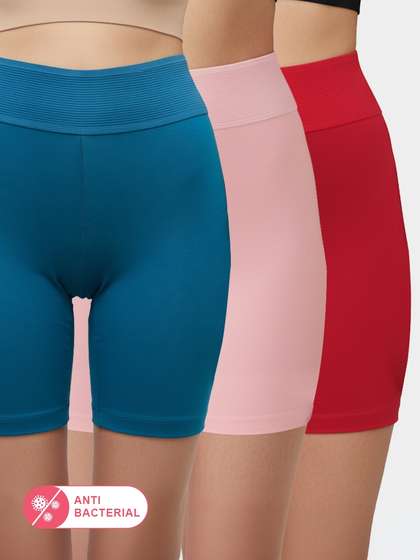 Susie Solid Multicolor Anti-chafing Tummy Tucker Undershorts Combo D