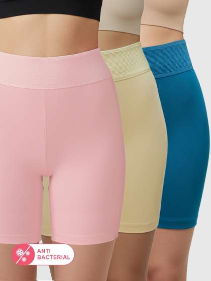 Susie Solid Multicolor Anti-chafing Tummy Tucker Undershorts Combo E