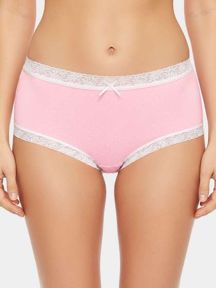 Susie Pastel Pink Tiny Polka
                          Medium Waist Hipster Panty