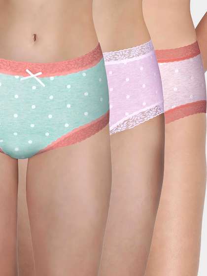Susie Multicolor Polka Full Coverage Hipster Panty Combo A