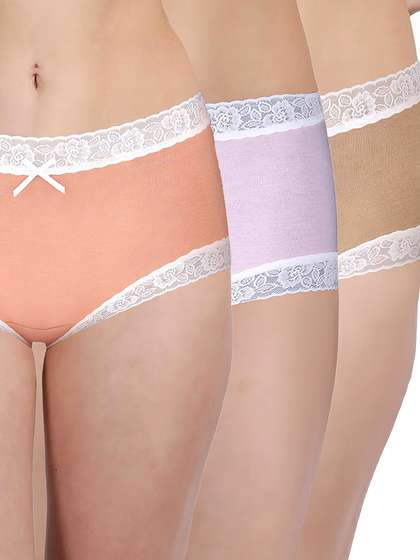 Susie Multicolor Low Waist Lace Hipster Panty Combo B