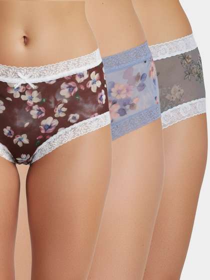 Susie Multicolor Fully Floral Medium Waist Hipster Panty Combo E