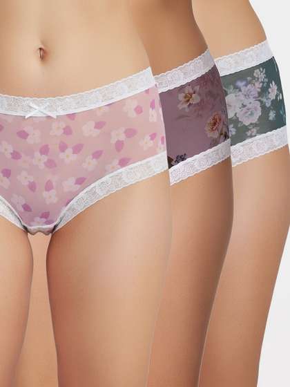 Susie Multicolor Fully Floral Medium Waist Hipster Panty Combo G