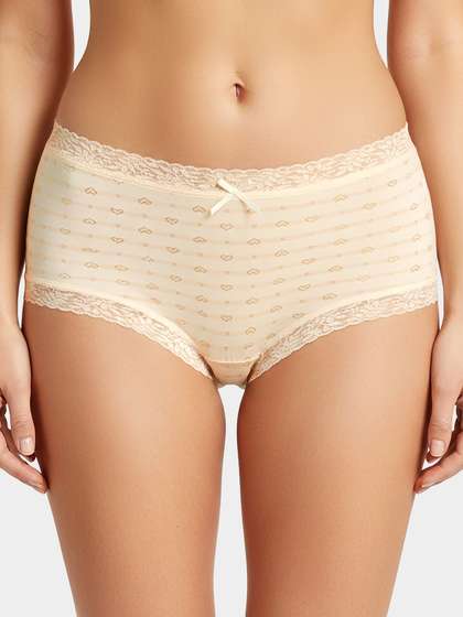 Susie Cream Striped Heart
                          Hipster Panty