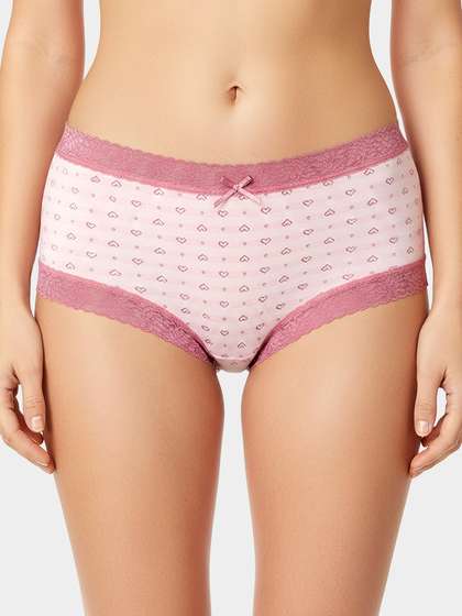 Susie Dark Pink Striped Heart
                          Hipster Panty