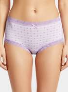 Susie Lavender Striped X Print Hipster Panty