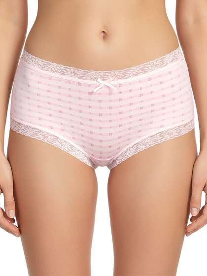 Susie Pink Striped X Print
                          Hipster Panty
